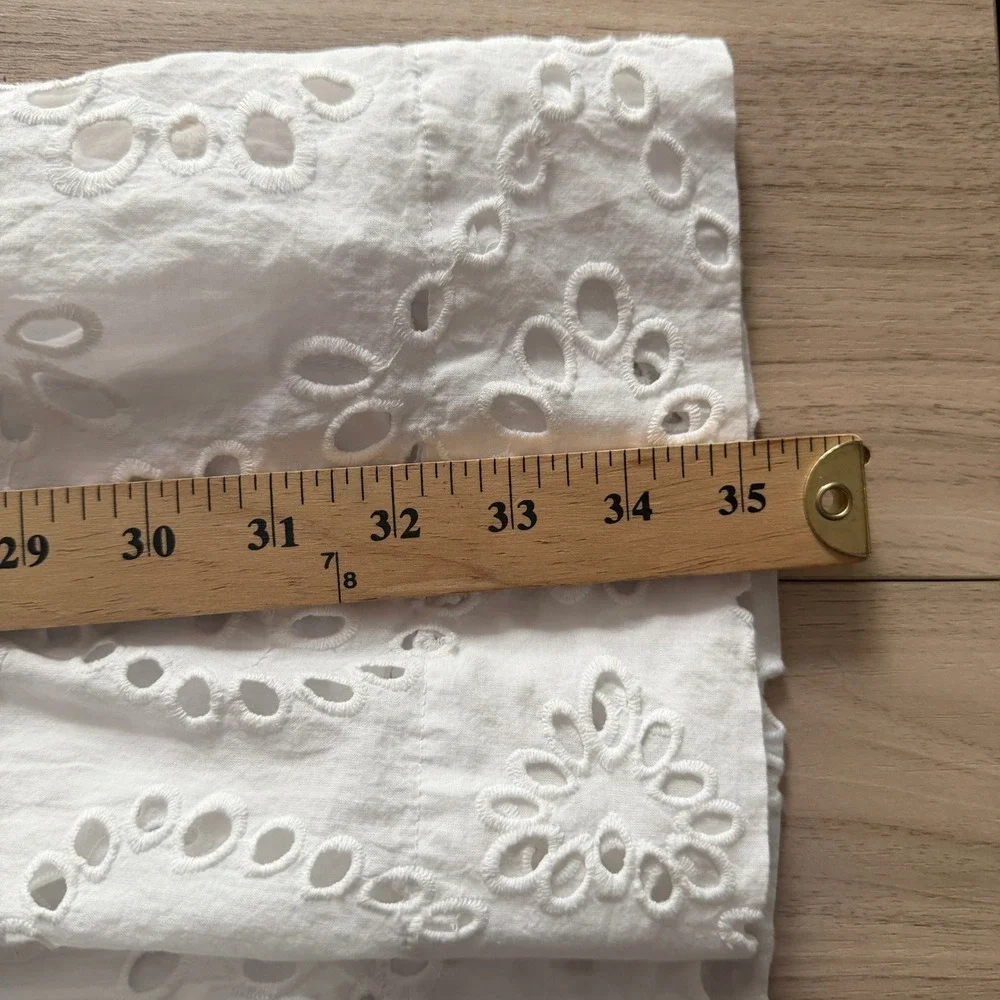 Tuckernuck Women's White Summer Dress Eyelet Tiered XL Good MENDED - Picture 9 of 10